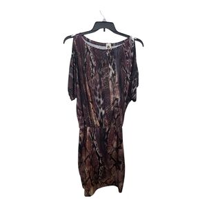 S-Twelve Chic Snake Print Dress Batwing Dress